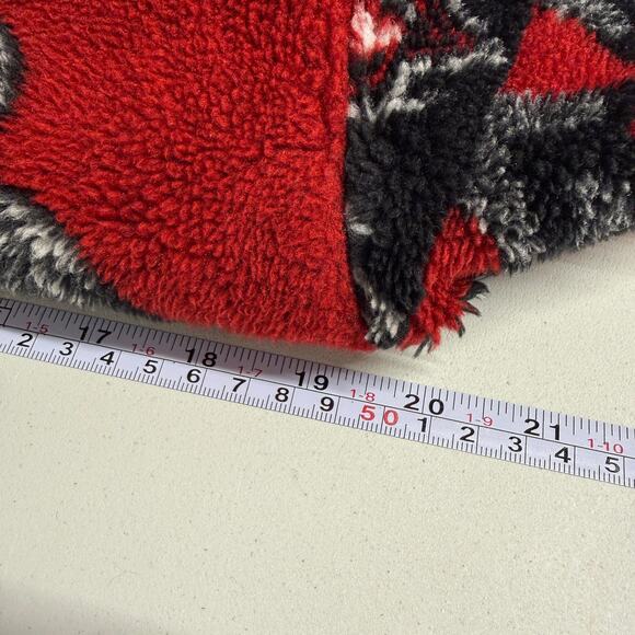 VTG 90s Milton Funwear Size S Jacket Deep Pile Fleece AOP Indian Native Fleece - Picture 7 of 12